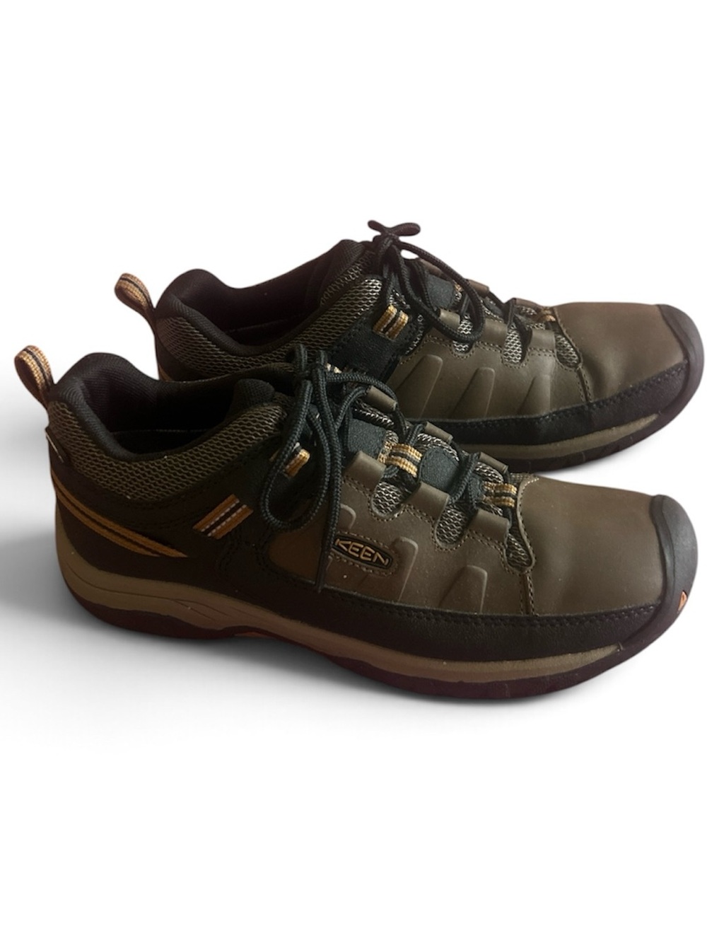 Keen Men's Olive and Black Low-Top Athletic Hiking Shoes